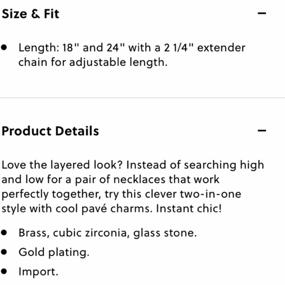 😀🍀🔥J. Crew - Pave Charms Layered Necklace - Picture 2 of 2